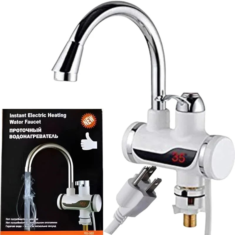 Premium Electric Instant Heating  Faucet  | Digital Temperature Display  | Kitchen & Bathroom Hot Water Tap: