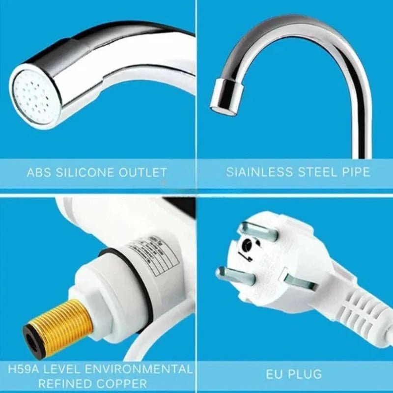 Premium Electric Instant Heating  Faucet  | Digital Temperature Display  | Kitchen & Bathroom Hot Water Tap: