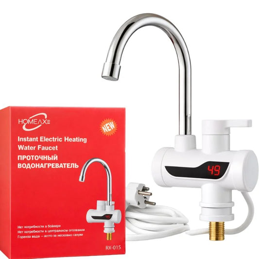 Premium Electric Instant Heating  Faucet  | Digital Temperature Display  | Kitchen & Bathroom Hot Water Tap: