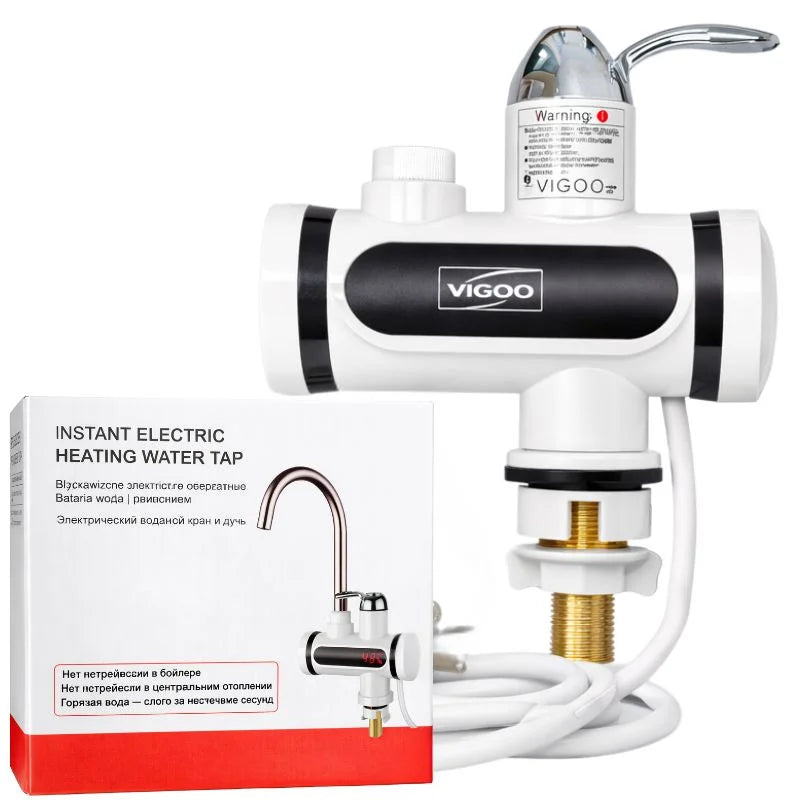 Premium Electric Instant Heating  Faucet  | Digital Temperature Display  | Kitchen & Bathroom Hot Water Tap: